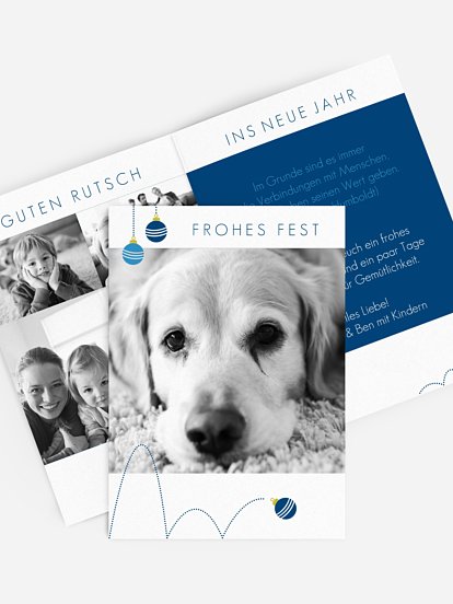 Weihnachtskarte Kugelball