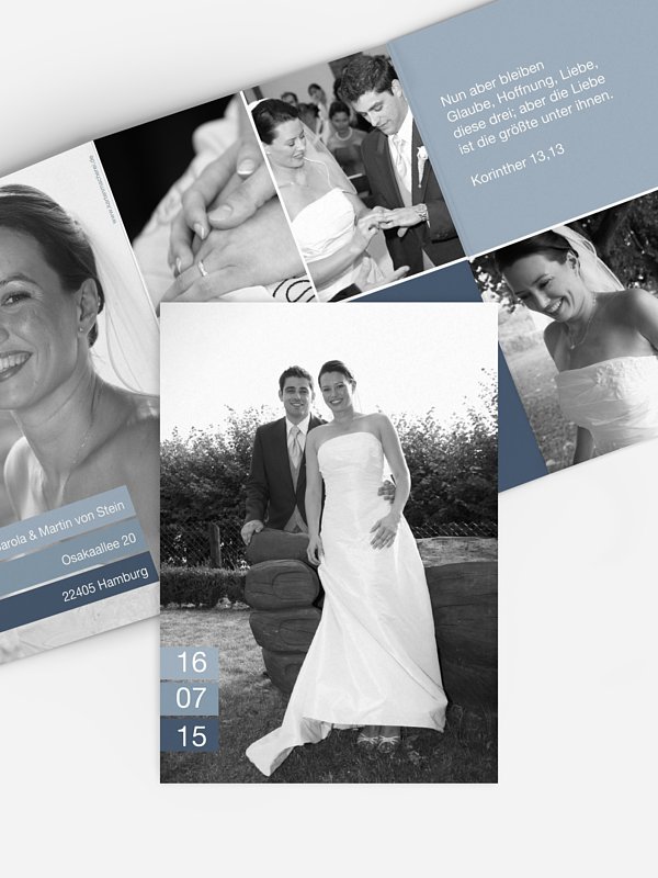Dankeskarte Hochzeit Farbvoll