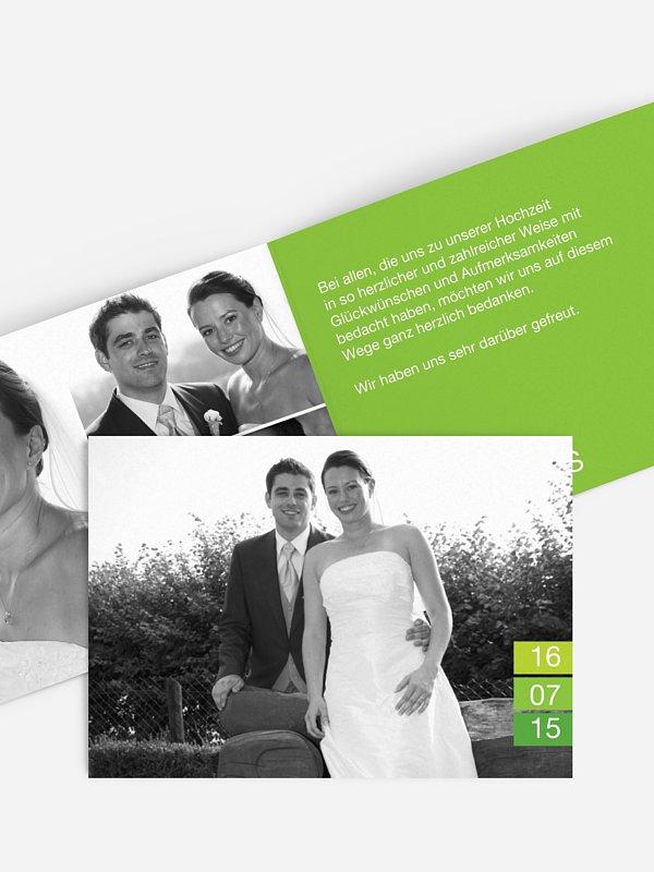 Dankeskarte Hochzeit Farbvoll