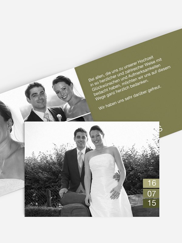Dankeskarte Hochzeit Farbvoll