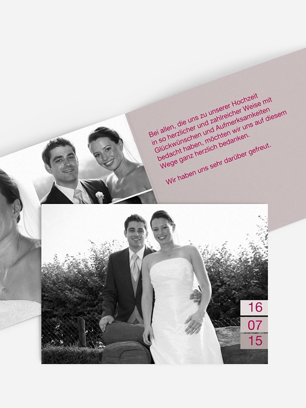 Dankeskarte Hochzeit Farbvoll