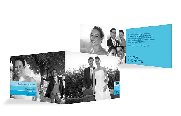 Dankeskarte Hochzeit Farbvoll