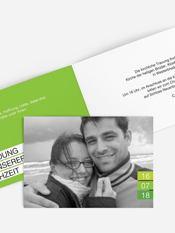 Hochzeitseinladung Farbvoll