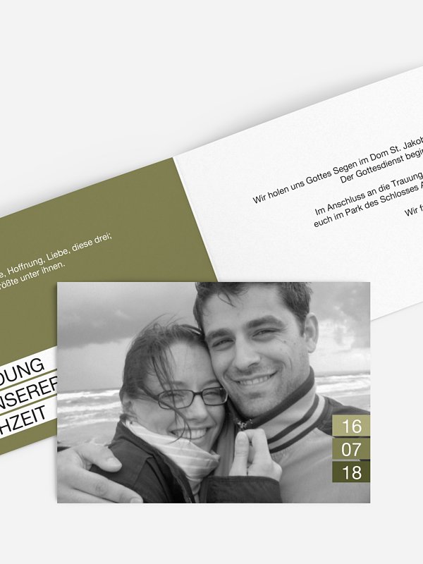 Hochzeitseinladung Farbvoll