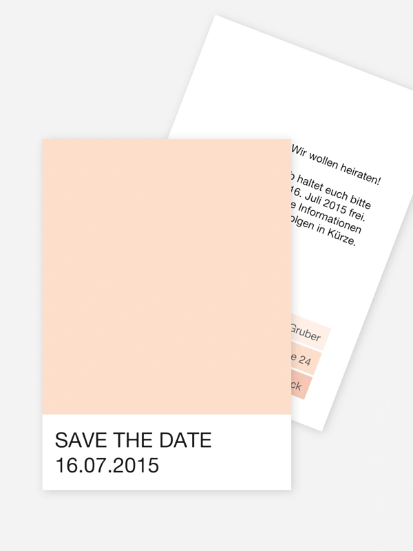 Save-the-Date Karte Farbvoll