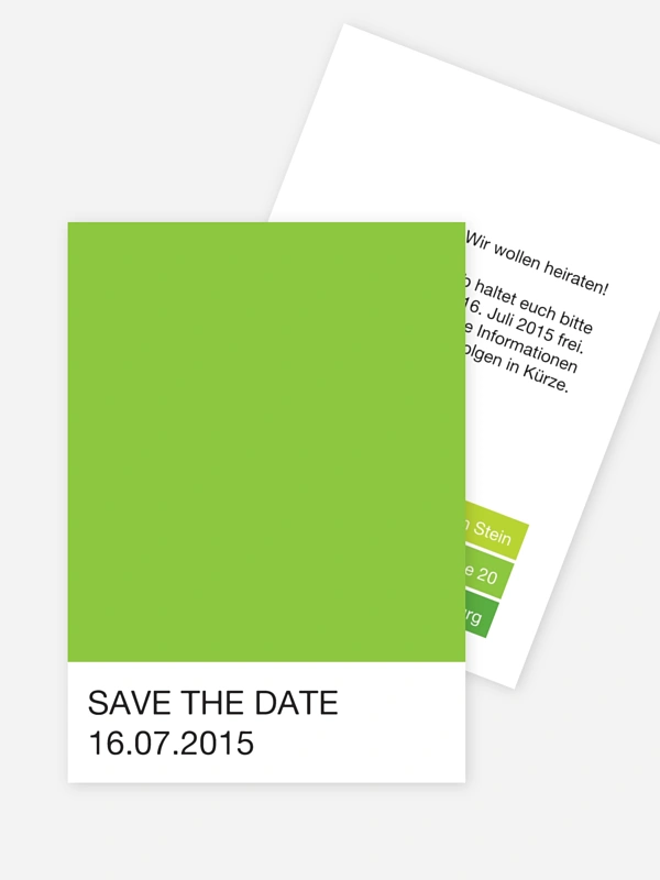 Save-the-Date Karte Farbvoll
