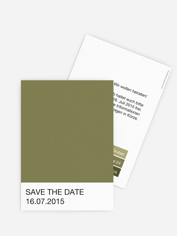 Save-the-Date Karte Farbvoll