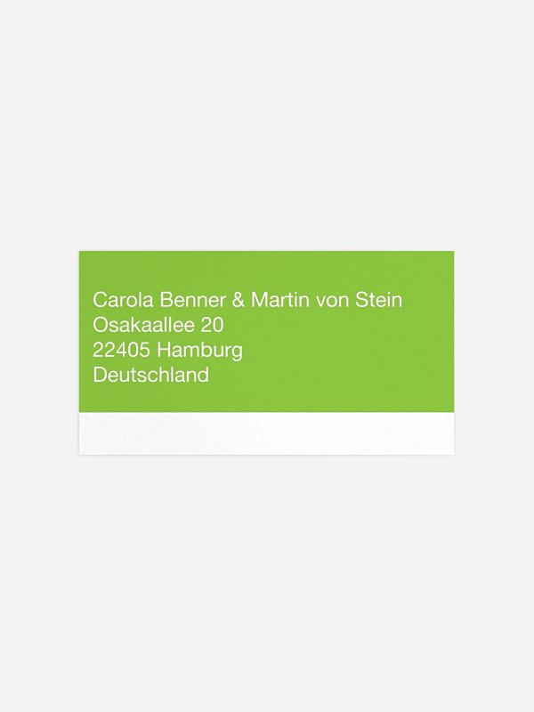 Empfängeraufkleber Hochzeit Farbvoll