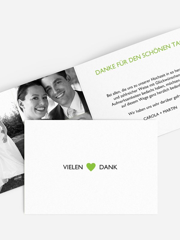 Dankeskarte Hochzeit Symbolreich