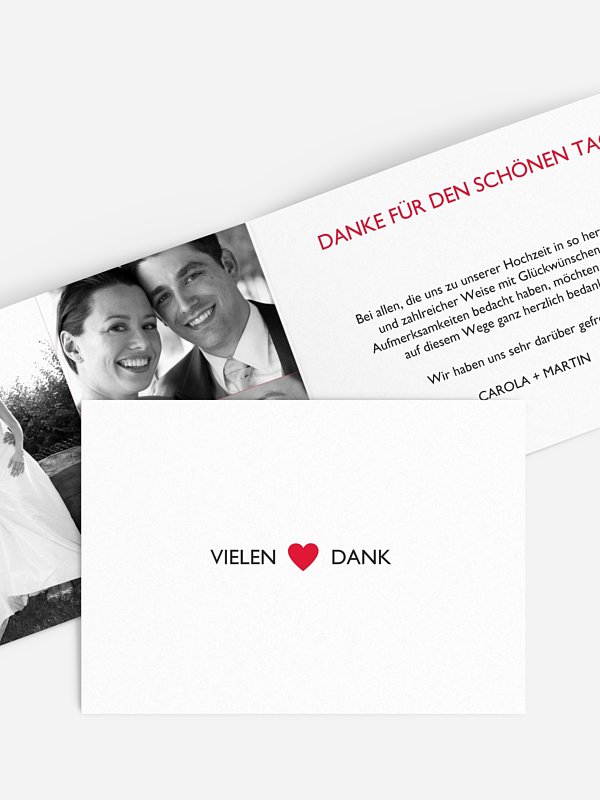 Dankeskarte Hochzeit Symbolreich