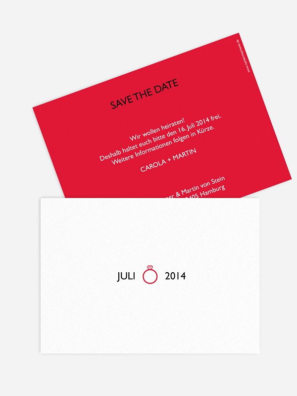 Save-the-Date Karte Symbolreich