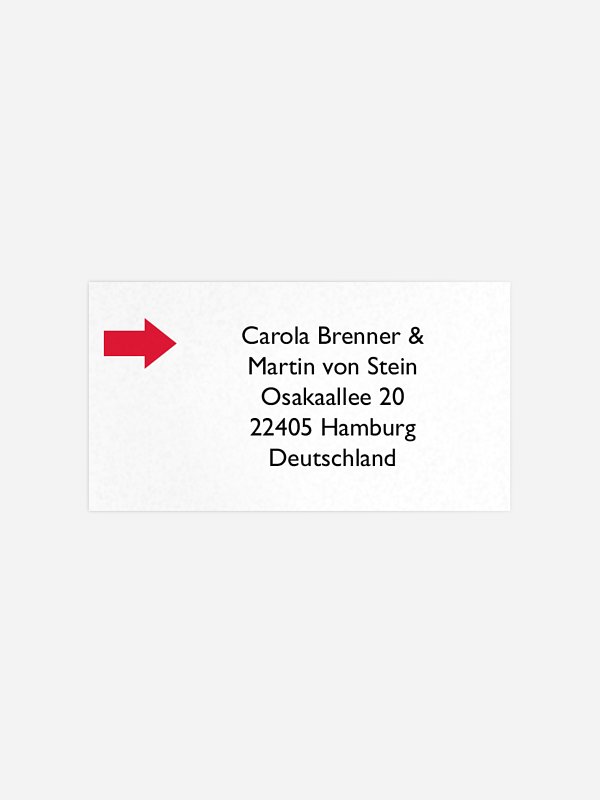 Empfängeraufkleber Hochzeit Symbolreich