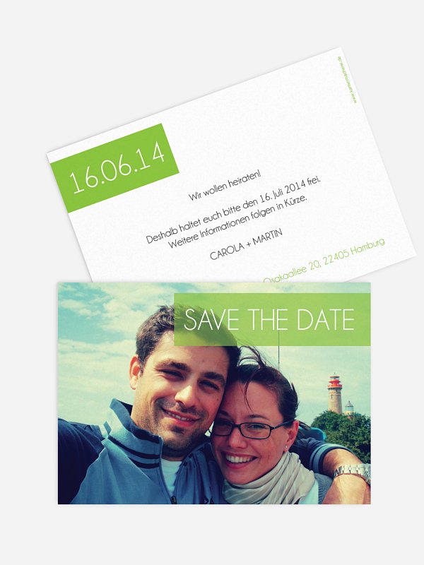 Save-the-Date Karte Banderole