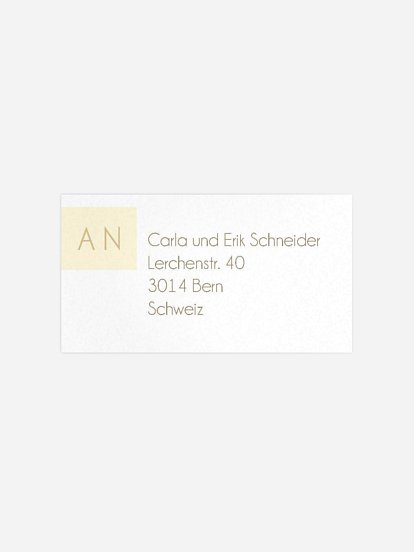 Empfängeraufkleber Hochzeit Banderole