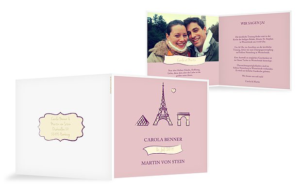 Hochzeitseinladung Paris