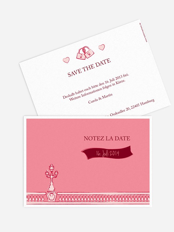 Save-the-Date Karte Paris