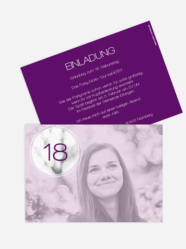 Einladung 18. Geburtstag Kreisel