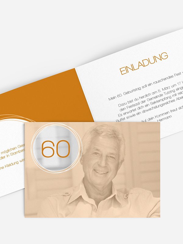 Einladung 60. Geburtstag Kreisel