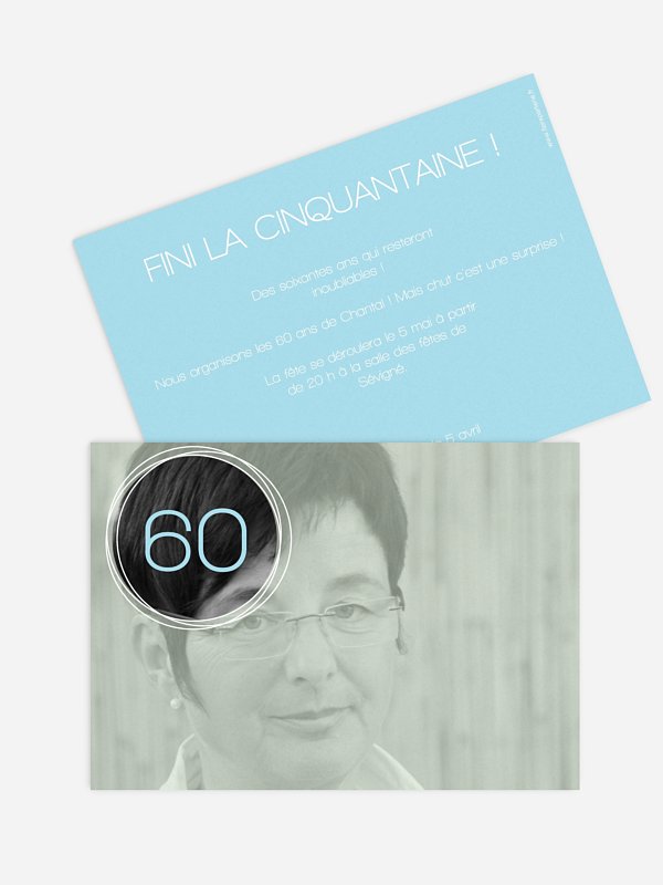 Invitation Anniversaire 60 Photo Coloree Invitation Anniversaire 60 Photo Coloree