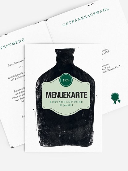 Menükarte Geburtstag Whiskey