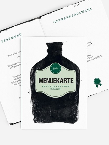 Menükarte Geburtstag Whiskey