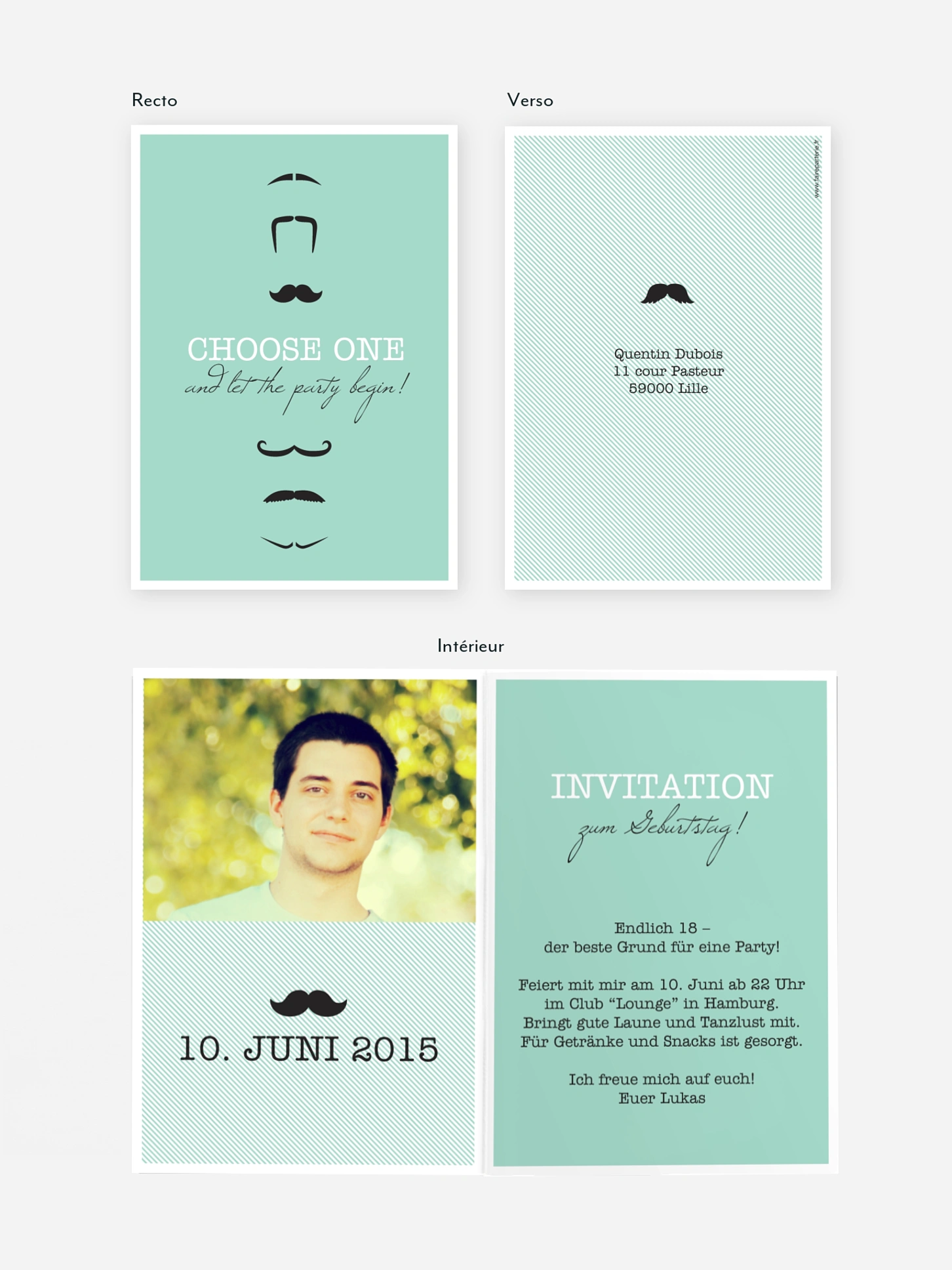 invitation anniversaire 18 Moustache party