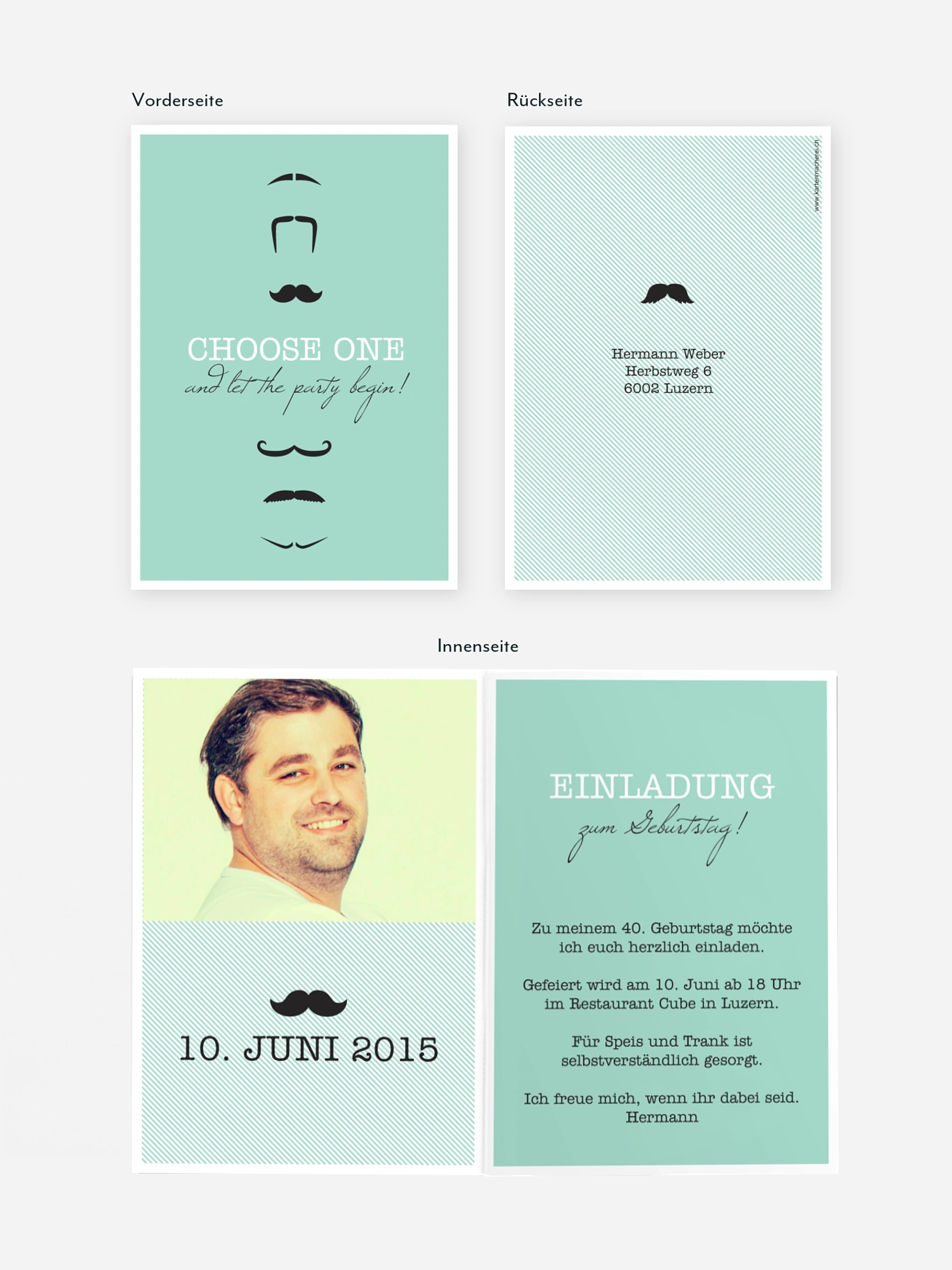 Einladung 40. Geburtstag Choose One