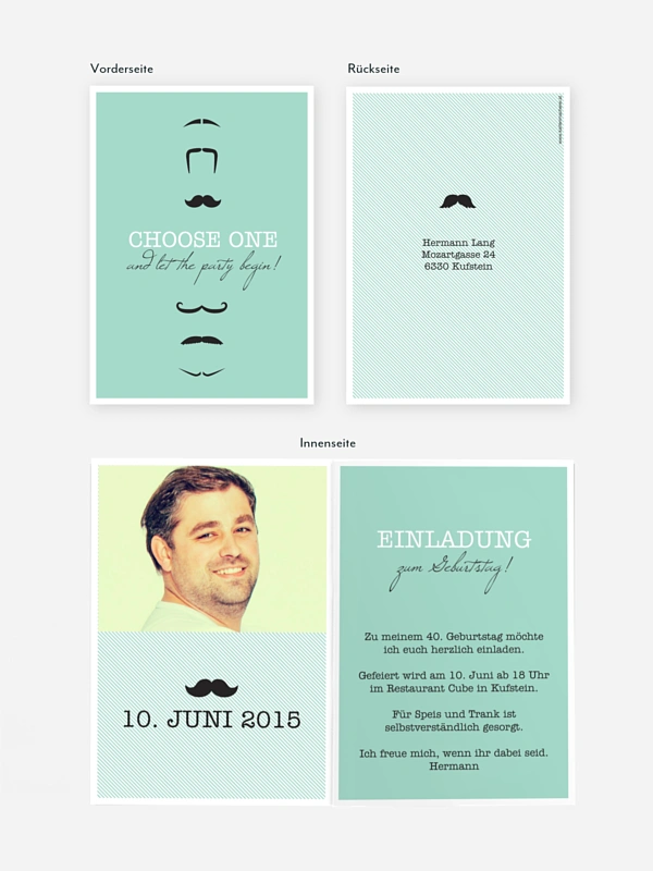 Einladung 40. Geburtstag Choose One