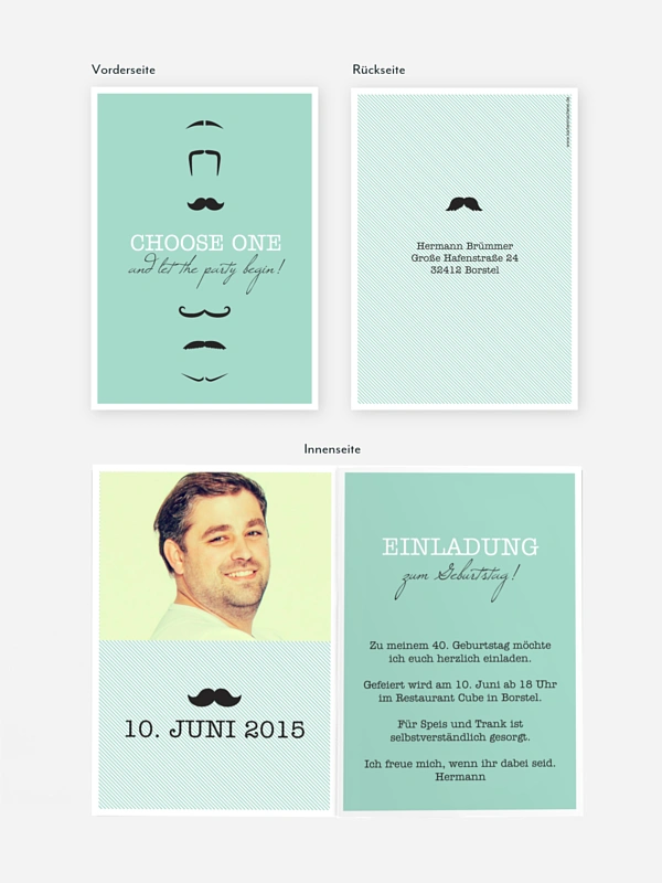 Einladung 40. Geburtstag Choose One
