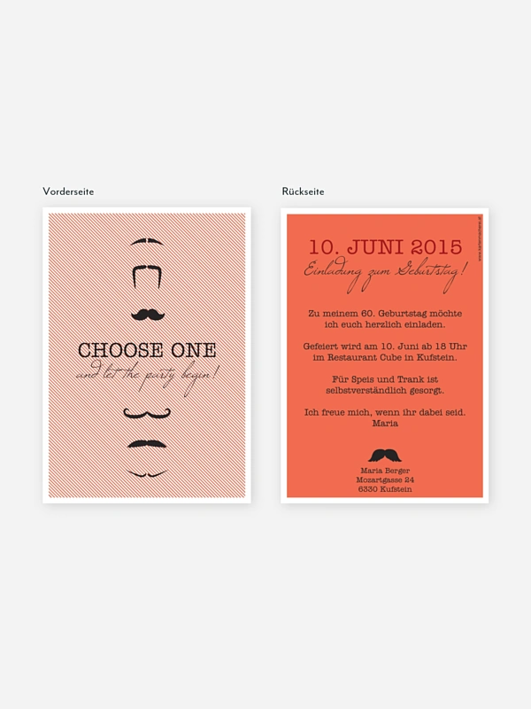 Einladung 60. Geburtstag Choose One