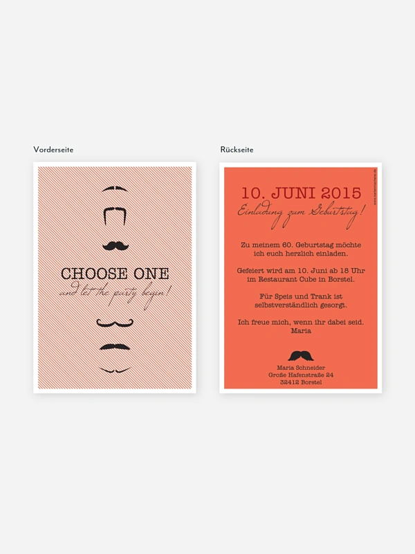 Einladung 60. Geburtstag Choose One