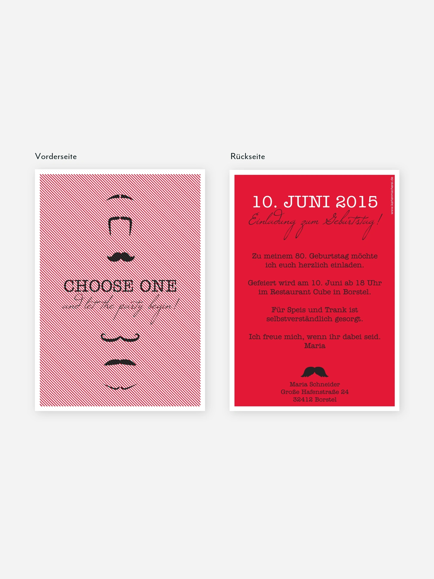 Einladung 80. Geburtstag Choose One