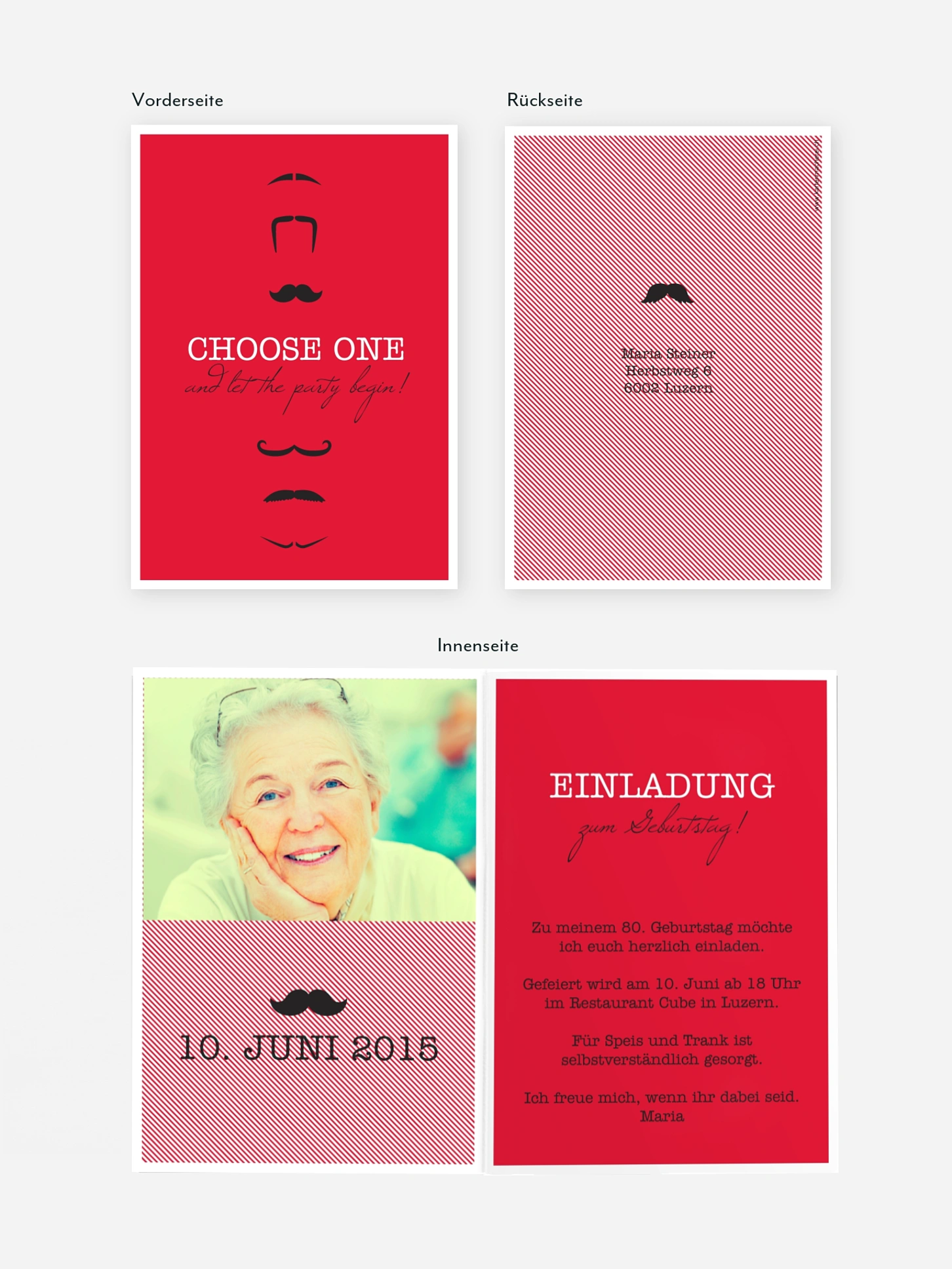 Einladung 80. Geburtstag Choose One
