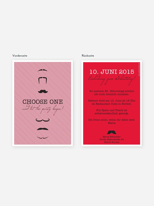 Einladung 80. Geburtstag Choose One