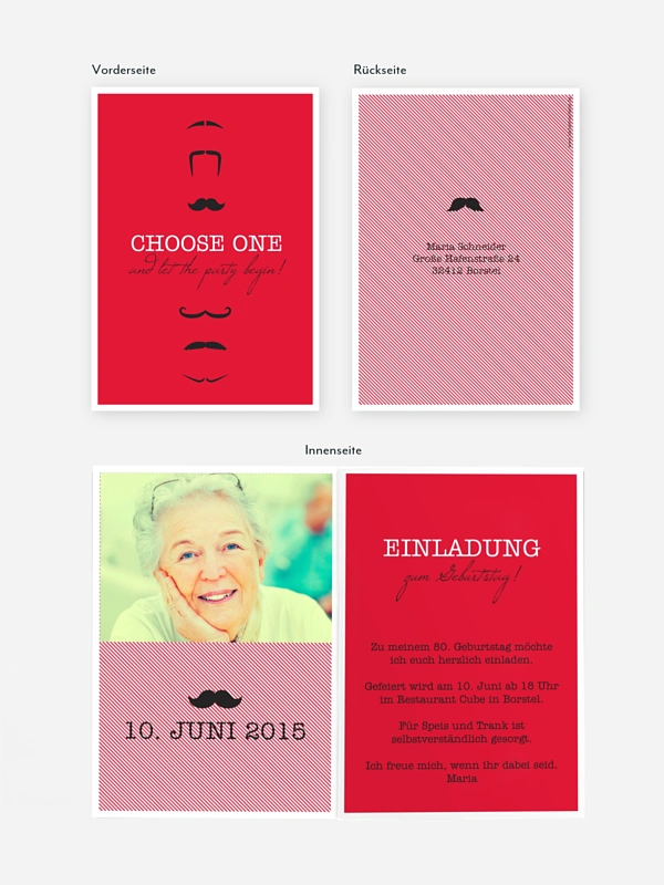 Einladung 80. Geburtstag Choose One