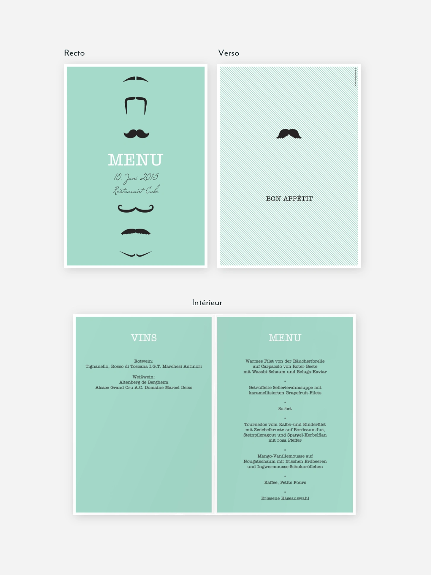 menu anniversaire Moustache party