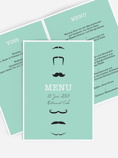 menu anniversaire Moustache party