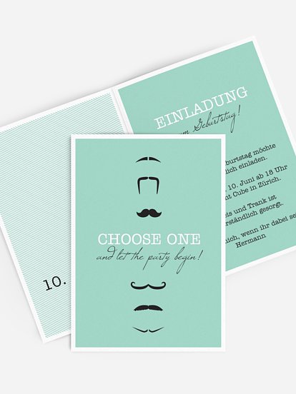 Partyeinladung Choose One