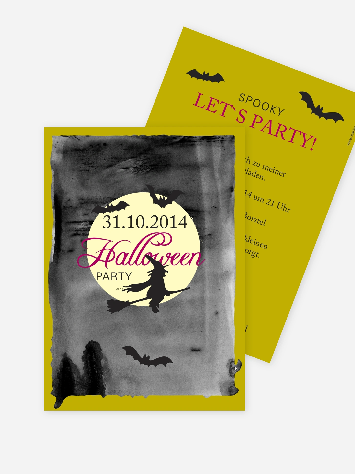 Partyeinladung Hexe