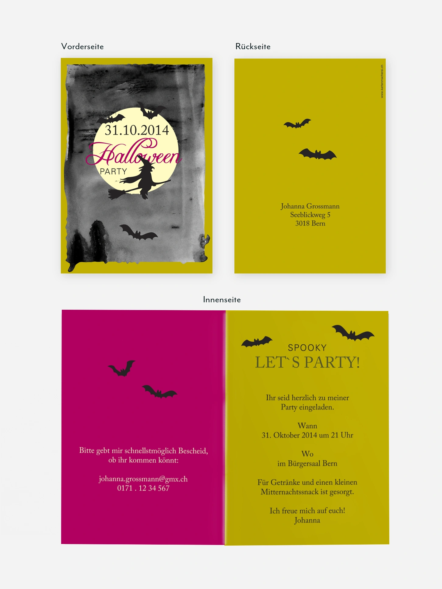 Partyeinladung Hexe