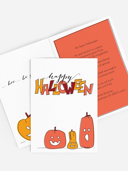 Partyeinladung Kürbis