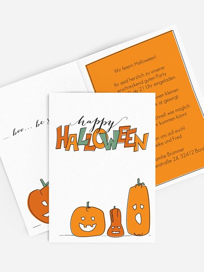 Partyeinladung Kürbis