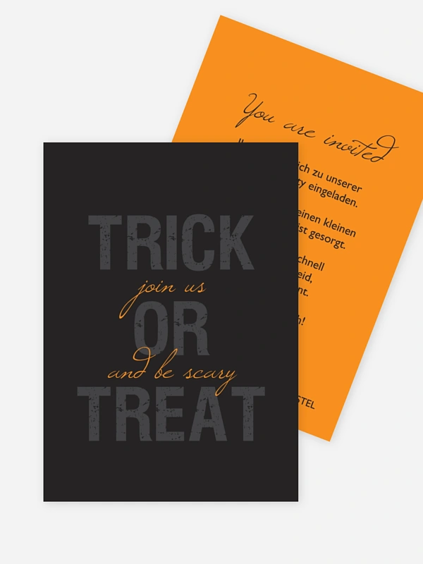 Partyeinladung Trick or Treat