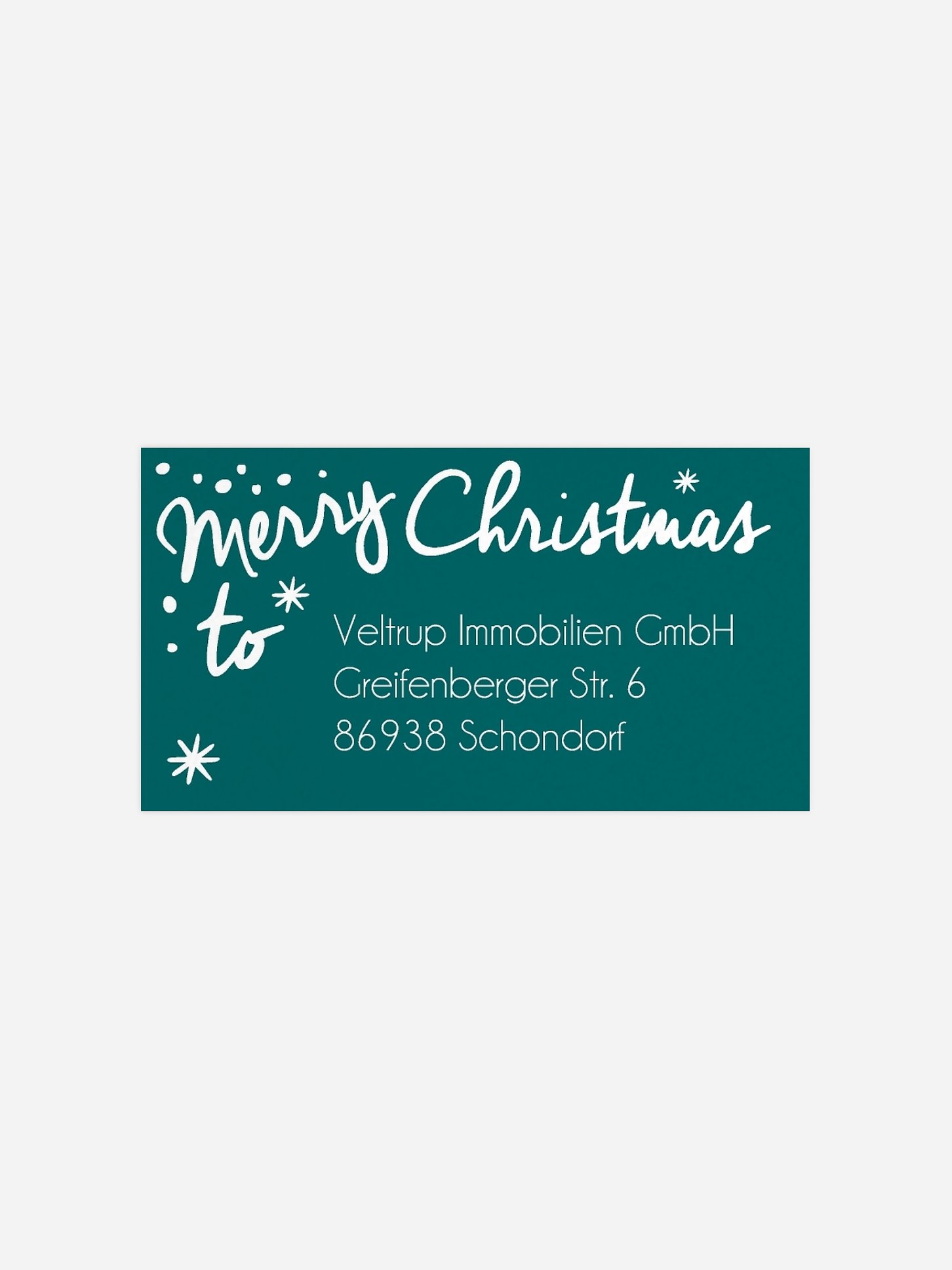 Empfängeraufkleber geschäftl. Weihnachten Wishlist