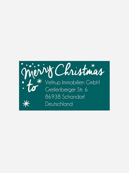 Empfängeraufkleber geschäftl. Weihnachten Wishlist