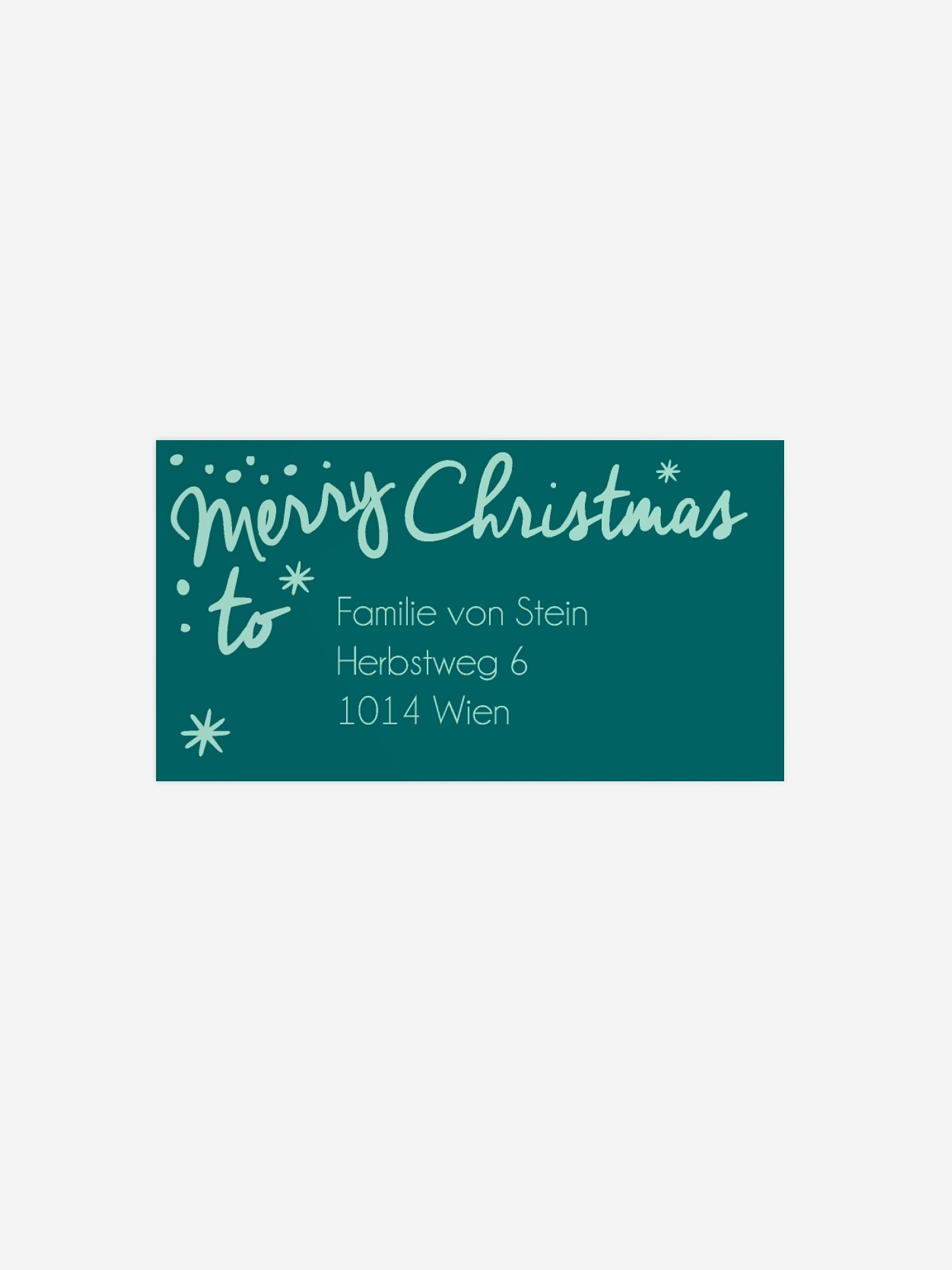 Empfängeraufkleber Weihnachten Wishlist