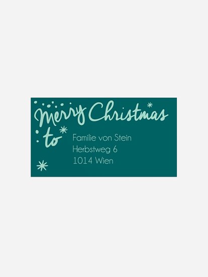 Empfängeraufkleber Weihnachten Wishlist