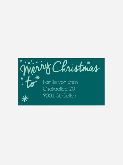 Empfängeraufkleber Weihnachten Wishlist