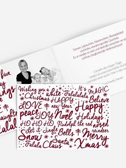 Weihnachtskarte Wishlist