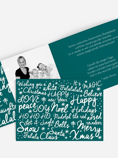 Weihnachtskarte Wishlist